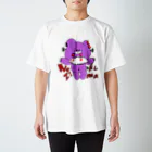 KIKITEKI_LABORATORYのNEZI KUMA PURPLE スタンダードTシャツ