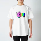 にじねこの虹色ねこ Regular Fit T-Shirt