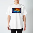 魔界シリーズの仮想通貨 Flat earth スタンダードTシャツ