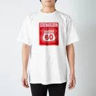 モルTのルート６６風　還暦アニバーサリー赤　2008モデルリメイク　2018 スタンダードTシャツ