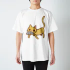 NOMAD-LAB The shopのお魚くわえた猫ちゃんのお買い物？？ スタンダードTシャツ