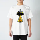 CɐkeccooのUFO★キャトルミューティレーション-宇宙人乗車中 スタンダードTシャツ