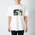 しろくまくんショップのしろくまくん、タコタコ星人の夢を見る Regular Fit T-Shirt