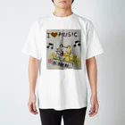 KIYOKA88WONDERLANDのピアノねこちゃん piano kitty Regular Fit T-Shirt