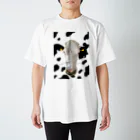 MISA’s Dairy Farmのまるちゃん(社名入りWBホルスタイン牛柄ver.) Regular Fit T-Shirt