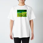 アートコミュニティー笑顔の花のひまわり Regular Fit T-Shirt