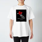 T.RAYのにげるハート黒 Regular Fit T-Shirt