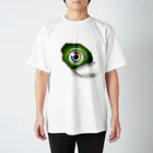 眼鏡裏の覗き込む瞳（緑） スタンダードTシャツ