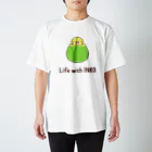 ろる→MEMORYのインコまんじゅう（セキセイインコ　グリーン） Regular Fit T-Shirt