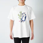 ねこ×はんの明日から本気出す（水/緑） Regular Fit T-Shirt