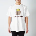 ろる→MEMORYのインコまんじゅう Ver.振り向き（オカメインコ　シナモン） Regular Fit T-Shirt