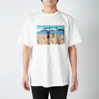 桜の海辺のブランコ スタンダードTシャツ