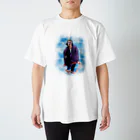 白と水色のカーネーションストアのまんずT（Sky柄） Regular Fit T-Shirt