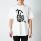 SHIRONEGI_WORKSの筆描き風ホルン Regular Fit T-Shirt