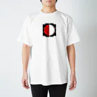 無色研究所の【非国民的】ロゴ（赤×白） Regular Fit T-Shirt