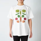 たっちからぁショップのなでなで（前面プリント）野菜ナチュラル Regular Fit T-Shirt