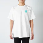 サワグルイのサワグルイデカロゴT水色 スタンダードTシャツ