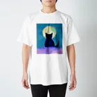 就労継続支援A型B型事業所espo岐阜のmoon cat Regular Fit T-Shirt