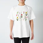 ameame1717のふんわり花柄 大 スタンダードTシャツ