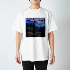 サラのアートTシャツの残月（ざんげつ）　Moon スタンダードTシャツ