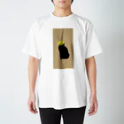 simplewaysのyellowhat_oncat_01 Regular Fit T-Shirt