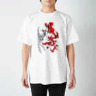 書家・書道家・墨象アーティスト / 市川翠峰の鳳舞-houbu- 『Red』 Regular Fit T-Shirt