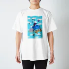 char pottery の宇宙ねこ Regular Fit T-Shirt