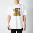 GOODS SHOP【そぞろな小窓】 SUZURI店の【I'm lovin' it! :D -orange-】 Regular Fit T-Shirt