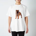 【CPPAS】Custom Pet Portrait Art Studioの可愛すぎる柴犬の子犬 Regular Fit T-Shirt