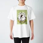 Lichtmuhleのレジメンタルストライプ×モルモット（緑） Regular Fit T-Shirt