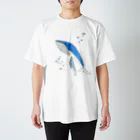 ペンと剣のwhale_mother&baby （くじら母子） スタンダードTシャツ