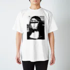 usagisan_ worldのモナリザの素顔 monochrome Regular Fit T-Shirt