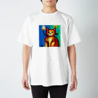 withCatsのモフらないとヒゲが燃える猫 スタンダードTシャツ