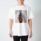 PALA's SHOP　cool、シュール、古風、和風、のflower arrangement　 Regular Fit T-Shirt
