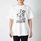 ki’s stampのWabisabiー椿(モノクロ) Regular Fit T-Shirt