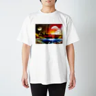 オシムラ アートの夕焼けの海！ スタンダードTシャツ