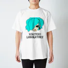 KIKITEKI_LABORATORYのPONITE GAL ミント×黄緑 Regular Fit T-Shirt