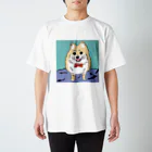 えんぴつのおしゃれしたポメラニアン スタンダードTシャツ