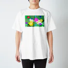 うにぽっぷこーんの観葉植物とお花 Regular Fit T-Shirt