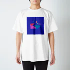 けいごの泳ぐ図形 あお スタンダードTシャツ