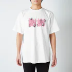 ねこのねごとの「謝謝」　Moji×Animal  Regular Fit T-Shirt