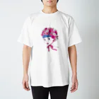 イラストレーター＊サトウユカのコスモスの花帽子 Regular Fit T-Shirt