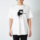 えんぴつの抵抗する黒柴犬 スタンダードTシャツ