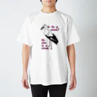 阪本。のコウノトリ（ピンク文字） スタンダードTシャツ