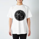 Ａ’ｚｗｏｒｋＳのらくがきポメラニアン（墨色サークル） Regular Fit T-Shirt