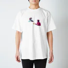 fly bowのミケランジェロを描く女 スタンダードTシャツ