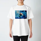 ちぃ散歩の海亀 Kazue.Ikeda スタンダードTシャツ