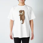 綾錦工房 りこりすのほされカワウソ Regular Fit T-Shirt