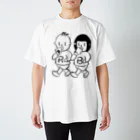 ランニングと朝食のランブレちゃんロゴTシャツ（背面青ロゴ） Regular Fit T-Shirt