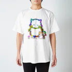 いろはにゃんこ堂の自画像を描く短い足の猫さん スタンダードTシャツ